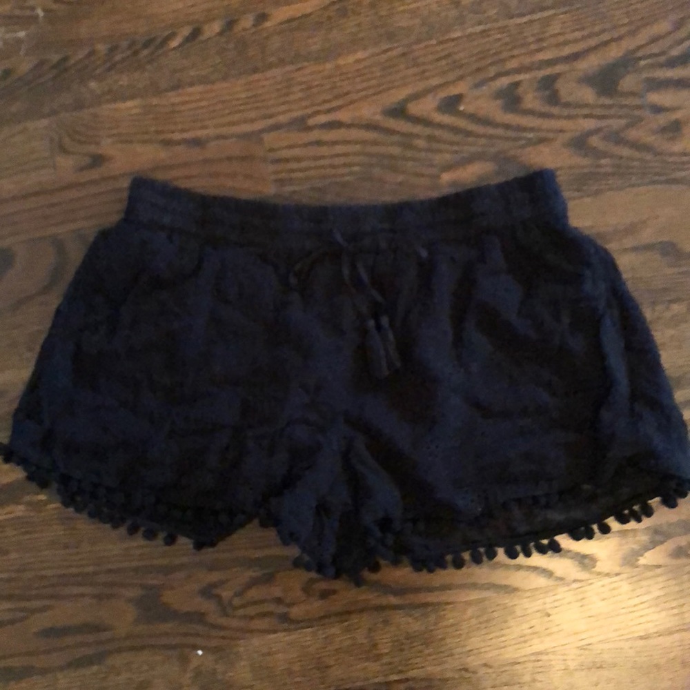 Zara TRF eyelet tassel shorts